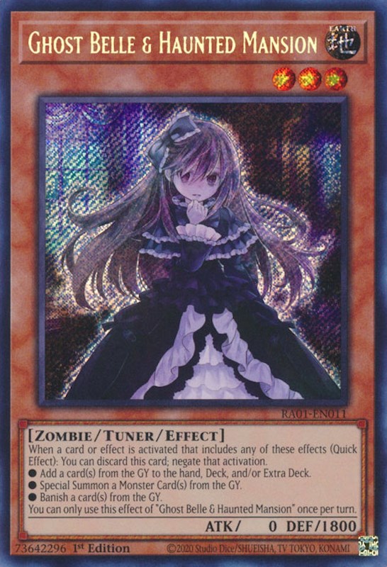 Ghost Belle & Haunted Mansion [RA01-EN011] Secret Rare | Exor Games Summserside