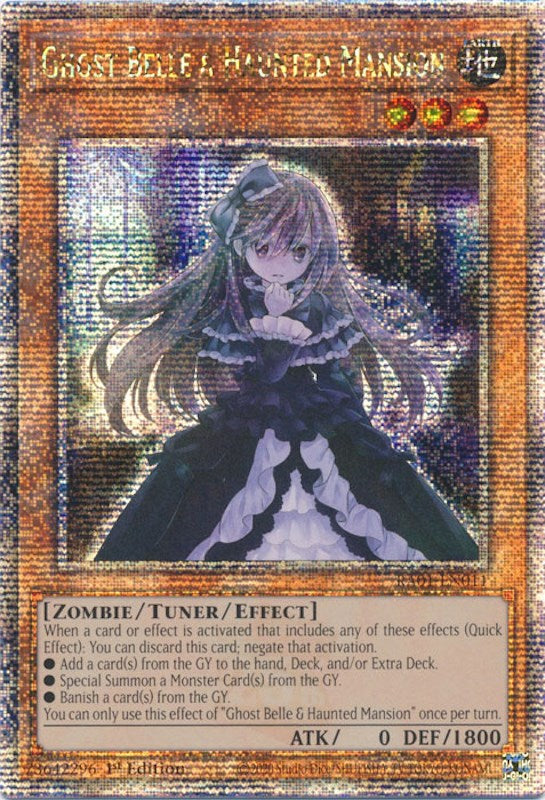 Ghost Belle & Haunted Mansion [RA01-EN011] Quarter Century Secret Rare | Exor Games Summserside