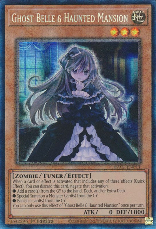 Ghost Belle & Haunted Mansion [RA01-EN011] Prismatic Collector's Rare | Exor Games Summserside