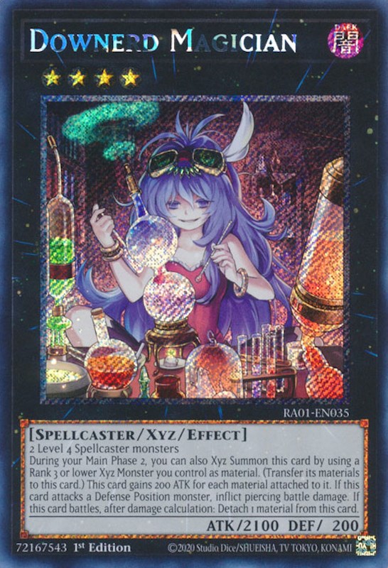 Downerd Magician [RA01-EN035] Platinum Secret Rare | Exor Games Summserside