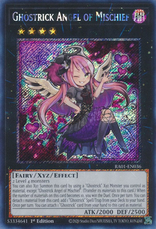 Ghostrick Angel of Mischief [RA01-EN036] Platinum Secret Rare | Exor Games Summserside