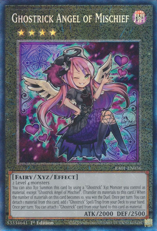 Ghostrick Angel of Mischief [RA01-EN036] Prismatic Collector's Rare | Exor Games Summserside