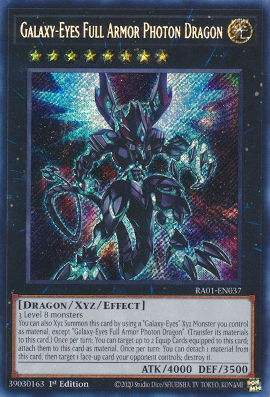 Galaxy-Eyes Full Armor Photon Dragon [RA01-EN037] Secret Rare | Exor Games Summserside