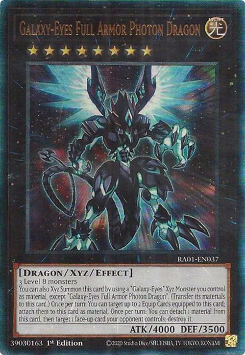 Galaxy-Eyes Full Armor Photon Dragon [RA01-EN037] Prismatic Ultimate Rare | Exor Games Summserside