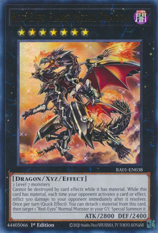 Red-Eyes Flare Metal Dragon [RA01-EN038] Ultra Rare | Exor Games Summserside