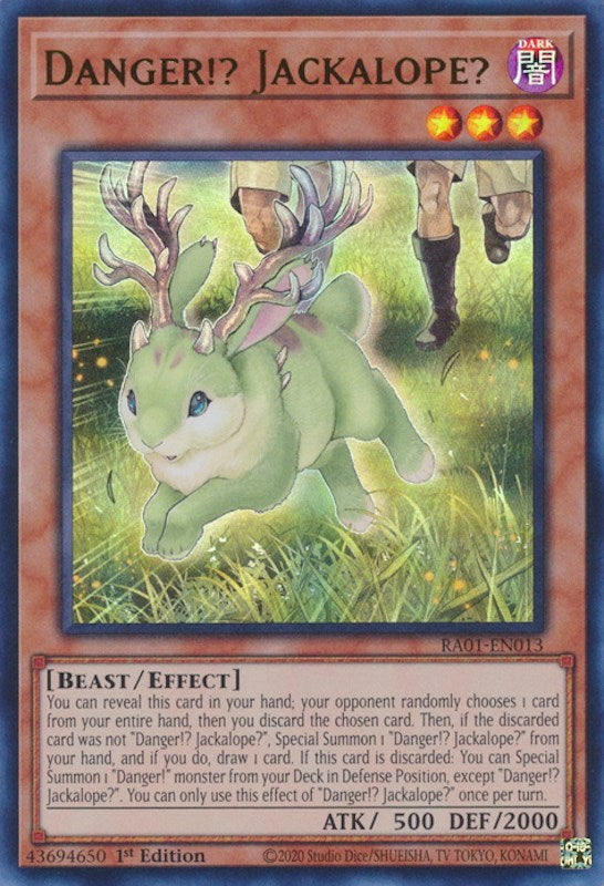 Danger!? Jackalope? [RA01-EN013] Ultra Rare | Exor Games Summserside