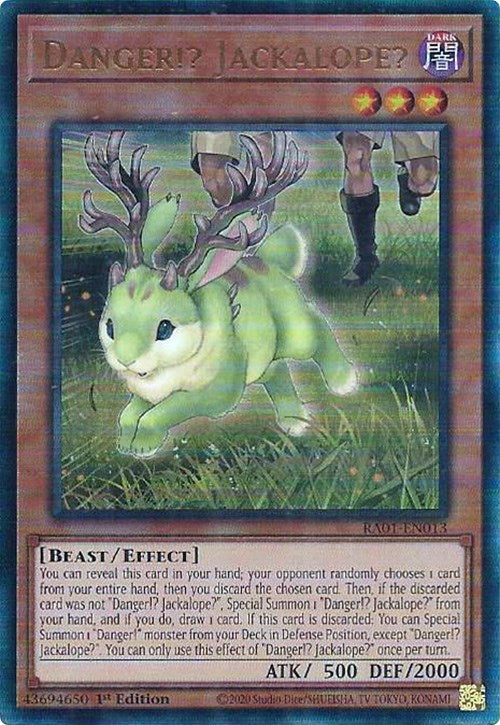 Danger!? Jackalope? [RA01-EN013] Prismatic Ultimate Rare | Exor Games Summserside