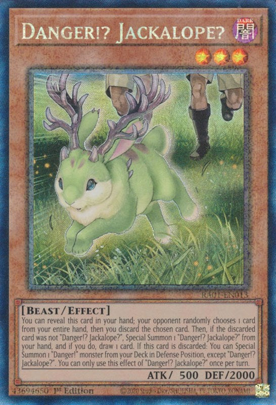 Danger!? Jackalope? [RA01-EN013] Prismatic Collector's Rare | Exor Games Summserside