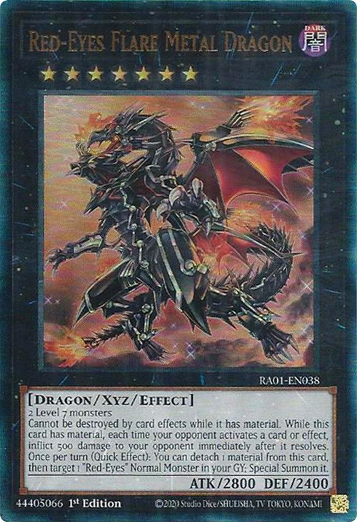 Red-Eyes Flare Metal Dragon [RA01-EN038] Prismatic Ultimate Rare | Exor Games Summserside