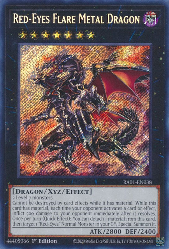 Red-Eyes Flare Metal Dragon [RA01-EN038] Secret Rare | Exor Games Summserside