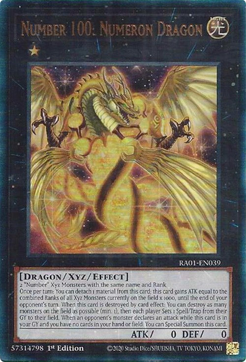 Number 100: Numeron Dragon [RA01-EN039] Prismatic Ultimate Rare | Exor Games Summserside