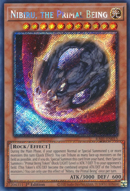 Nibiru, the Primal Being [RA01-EN015] Platinum Secret Rare | Exor Games Summserside