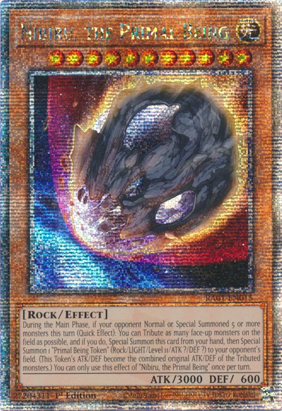 Nibiru, the Primal Being [RA01-EN015] Quarter Century Secret Rare | Exor Games Summserside