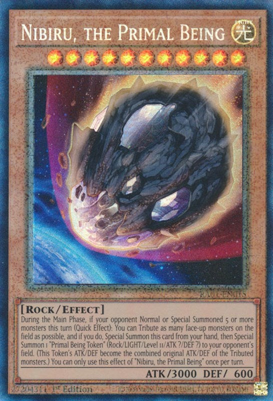 Nibiru, the Primal Being [RA01-EN015] Prismatic Collector's Rare | Exor Games Summserside