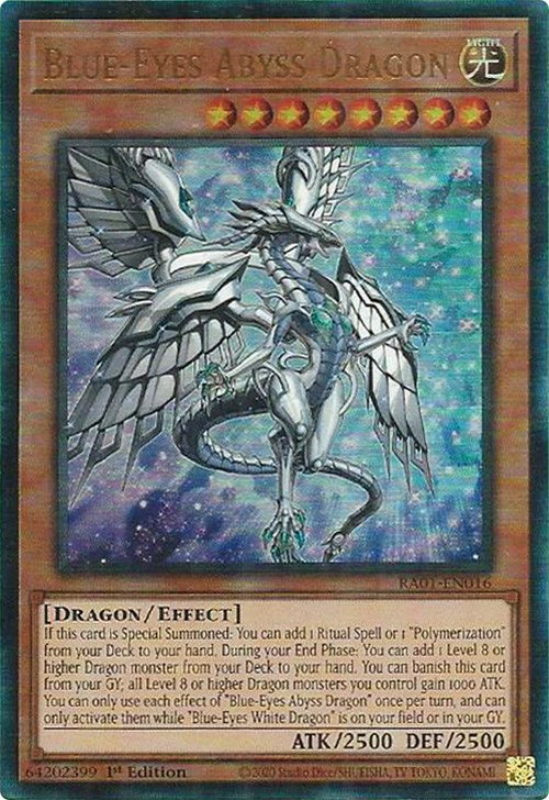 Blue-Eyes Abyss Dragon [RA01-EN016] Prismatic Ultimate Rare | Exor Games Summserside
