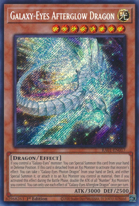 Galaxy-Eyes Afterglow Dragon [RA01-EN017] Secret Rare | Exor Games Summserside
