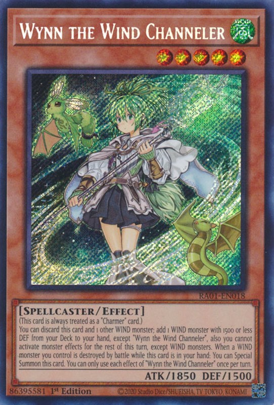 Wynn the Wind Channeler [RA01-EN018] Secret Rare | Exor Games Summserside