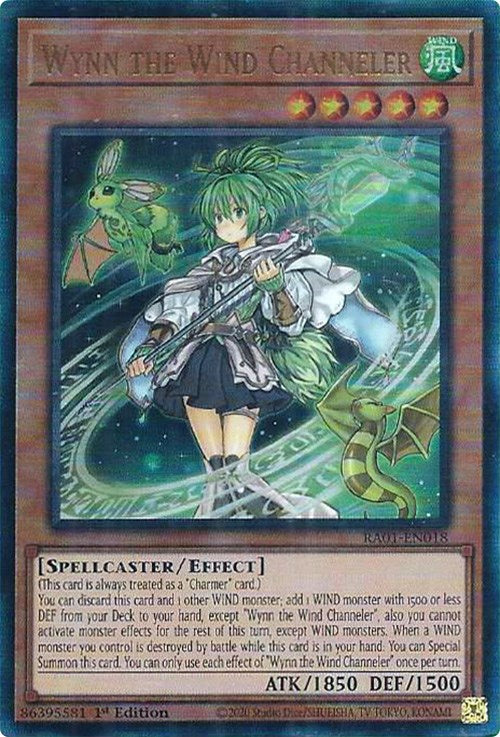 Wynn the Wind Channeler [RA01-EN018] Prismatic Ultimate Rare | Exor Games Summserside