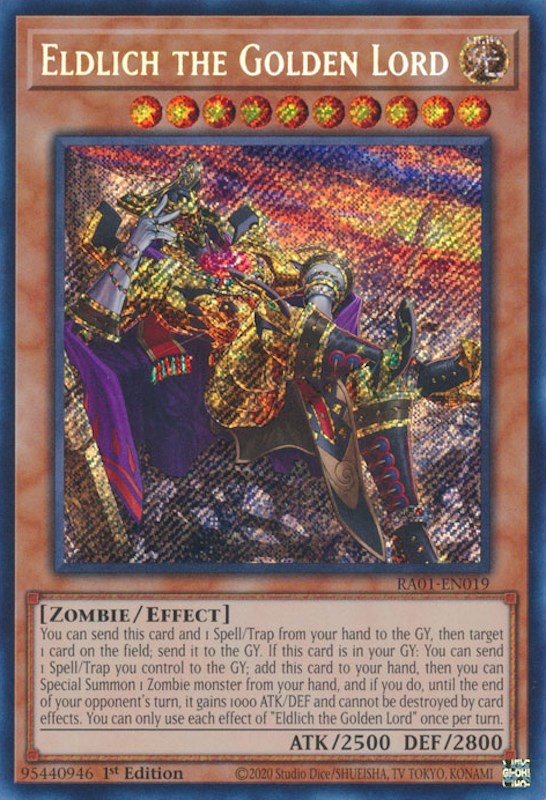 Eldlich the Golden Lord (Alternate Art) [RA01-EN019] Secret Rare | Exor Games Summserside