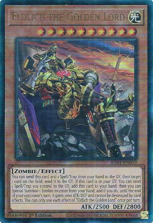 Eldlich the Golden Lord (Alternate Art) [RA01-EN019] Prismatic Ultimate Rare | Exor Games Summserside