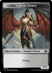 Vampire // Vampire Demon Double-Sided Token [The Lost Caverns of Ixalan Tokens] | Exor Games Summserside