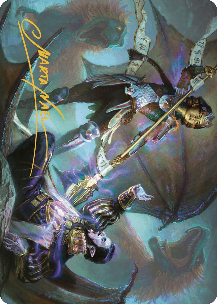 Huatli's Final Strike Art Card (Gold-Stamped Signature) [The Lost Caverns of Ixalan Art Series] | Exor Games Summserside