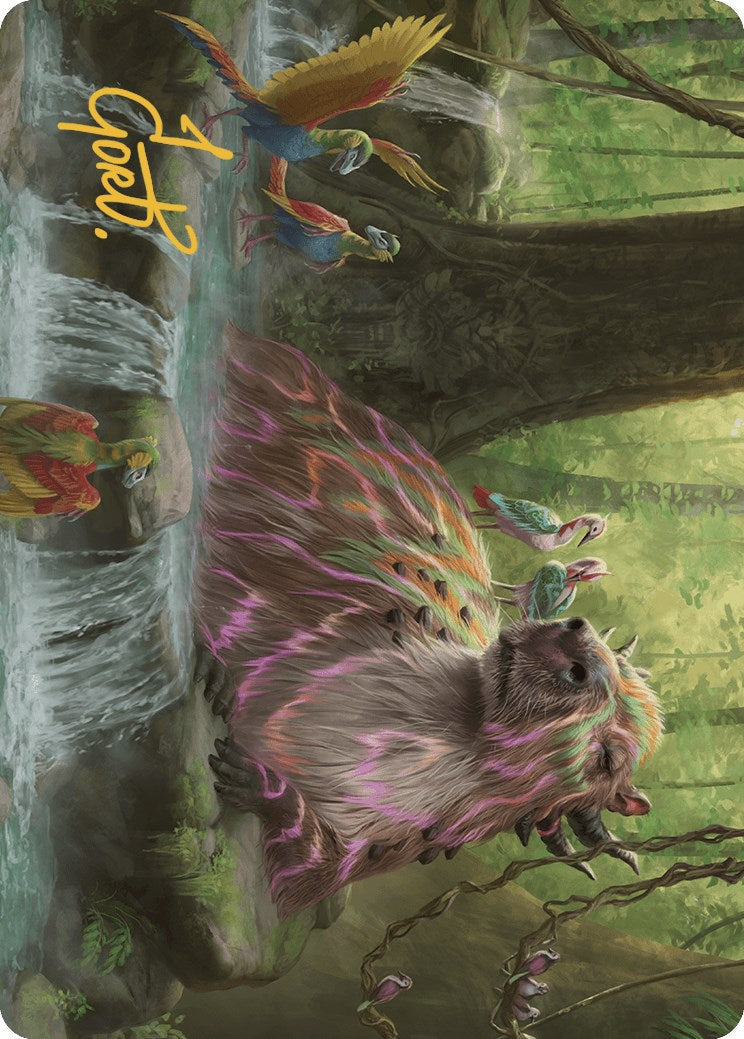 Basking Capybara Art Card (Gold-Stamped Signature) [The Lost Caverns of Ixalan Art Series] | Exor Games Summserside