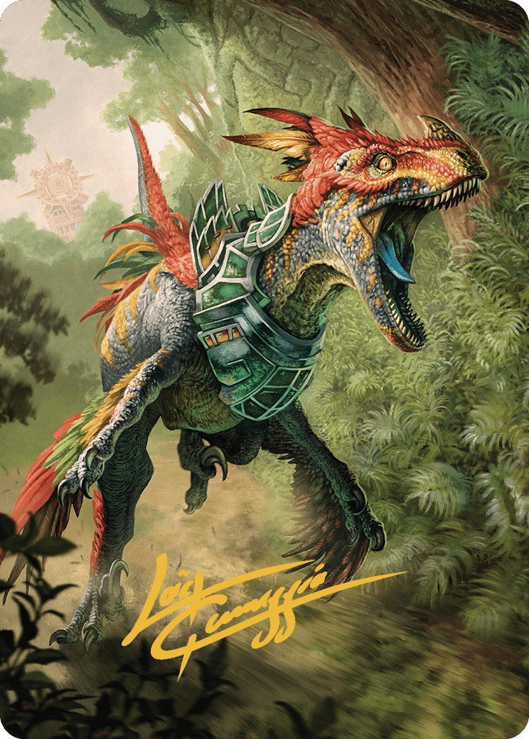 Dinosaur Token Art Card (Gold-Stamped Signature) [The Lost Caverns of Ixalan Art Series] | Exor Games Summserside