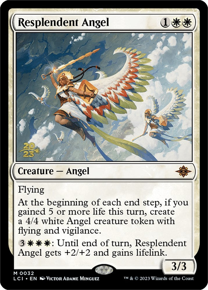Resplendent Angel (LCI) [The Lost Caverns of Ixalan Prerelease Cards] | Exor Games Summserside