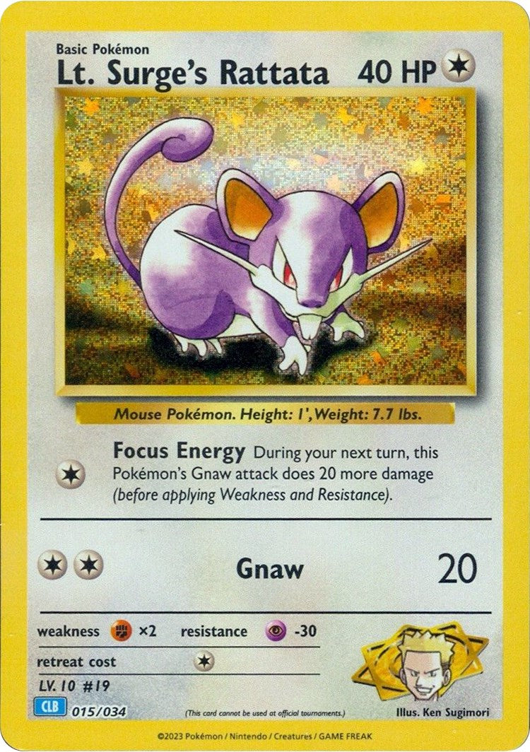 Lt. Surge's Rattata [Trading Card Game Classic] | Exor Games Summserside