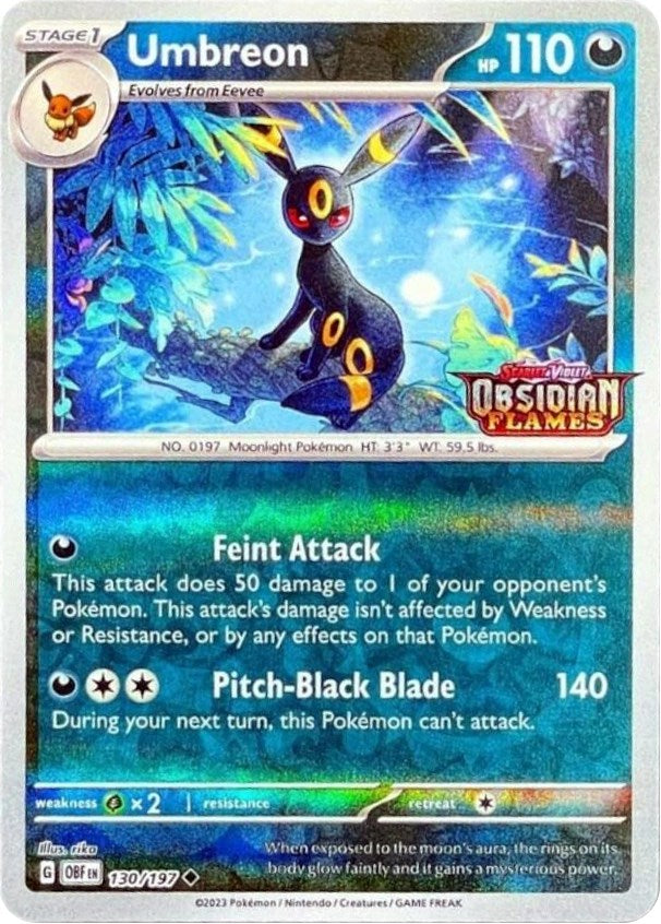 Umbreon (130/197) (Obsidian Flames Stamped) [Scarlet & Violet: Obsidian Flames] | Exor Games Summserside