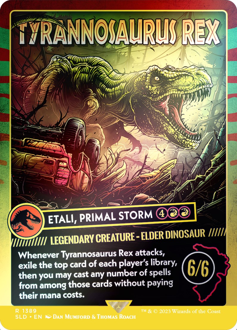 Tyrannosaurus Rex - Etali, Primal Storm (Rainbow Foil) [Secret Lair Drop Series] | Exor Games Summserside