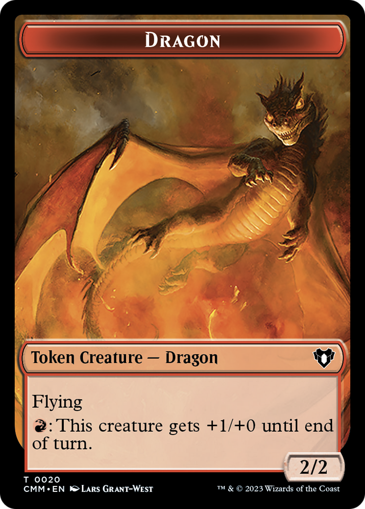 Dragon Token (20) [Commander Masters Tokens] | Exor Games Summserside