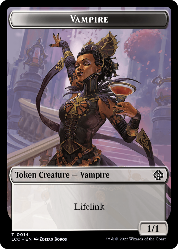 Vampire (0014) // Vampire Demon Double-Sided Token [The Lost Caverns of Ixalan Commander Tokens] | Exor Games Summserside