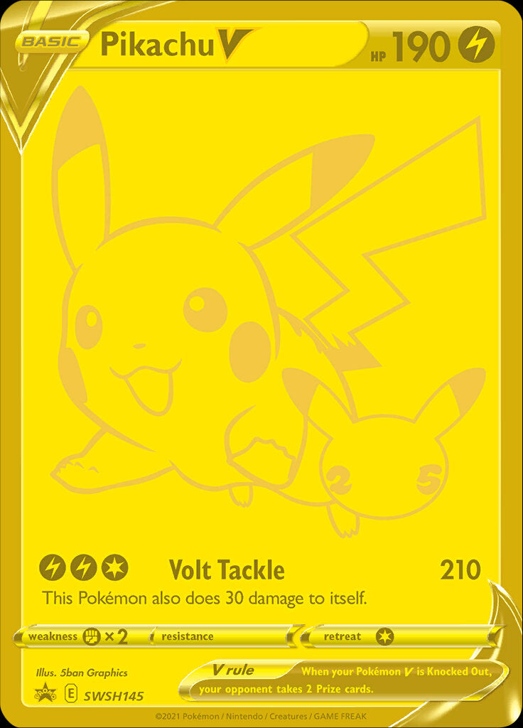 Pikachu V (SWSH145) (Celebrations) [Sword & Shield: Black Star Promos] | Exor Games Summserside