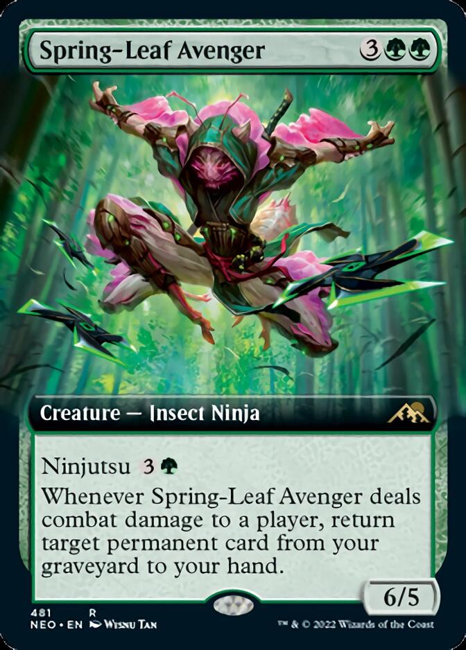 Spring-Leaf Avenger (Extended Art) [Kamigawa: Neon Dynasty] | Exor Games Summserside