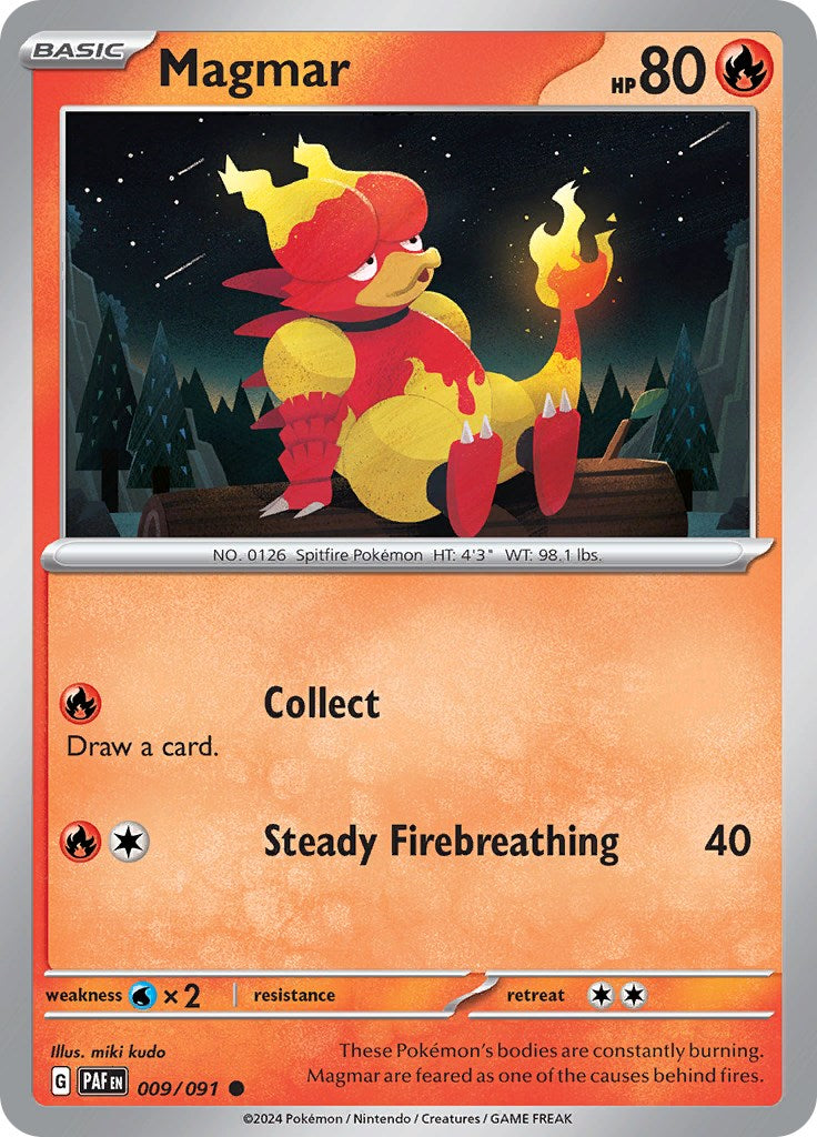 Magmar (009/091) [Scarlet & Violet: Paldean Fates] | Exor Games Summserside