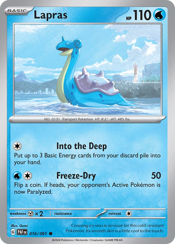 Lapras (016/091) [Scarlet & Violet: Paldean Fates] | Exor Games Summserside