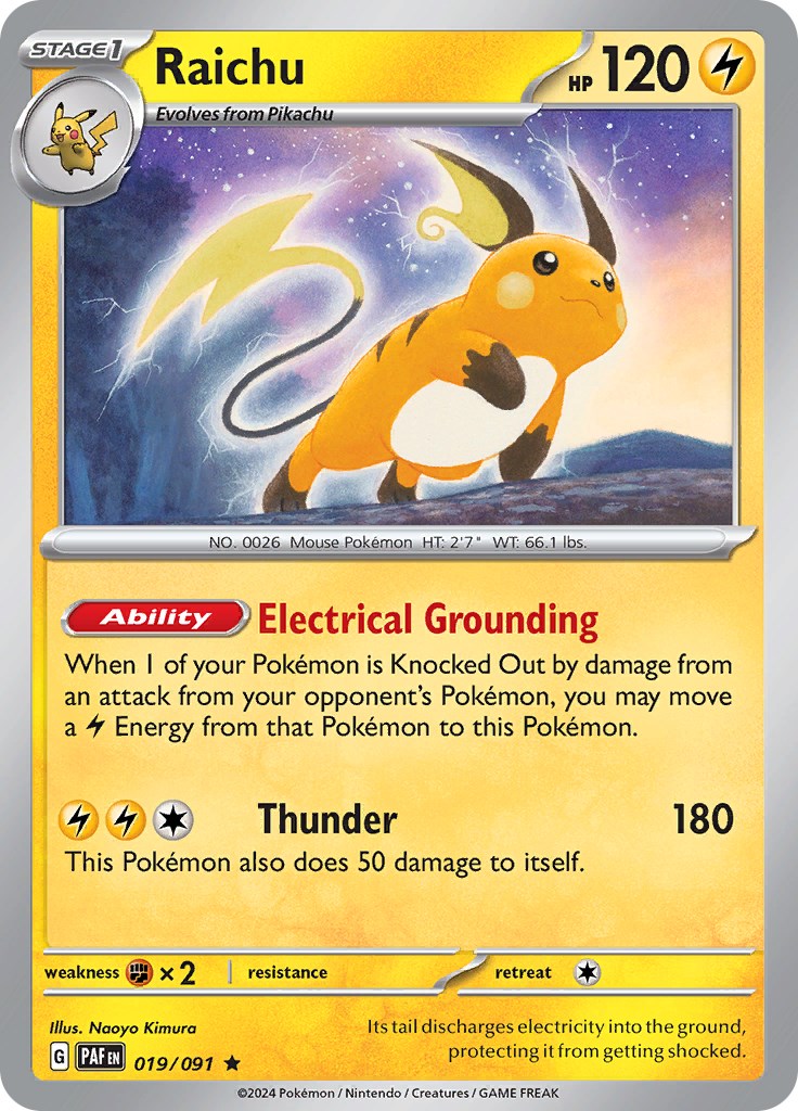 Raichu (019/091) [Scarlet & Violet: Paldean Fates] | Exor Games Summserside