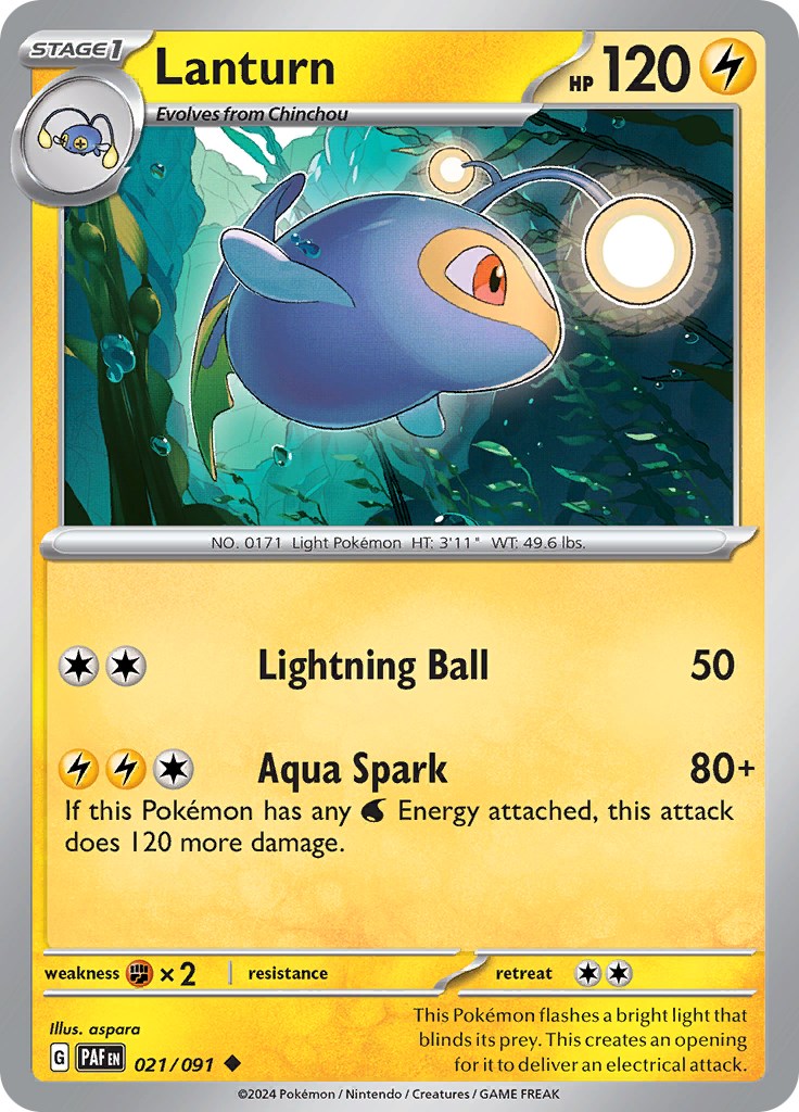 Lanturn (021/091) [Scarlet & Violet: Paldean Fates] | Exor Games Summserside