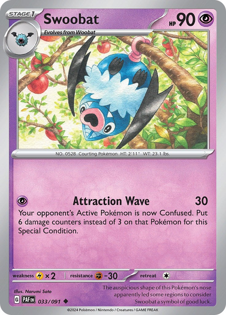 Swoobat (033/091) [Scarlet & Violet: Paldean Fates] | Exor Games Summserside