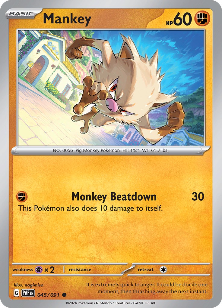 Mankey (045/091) [Scarlet & Violet: Paldean Fates] | Exor Games Summserside