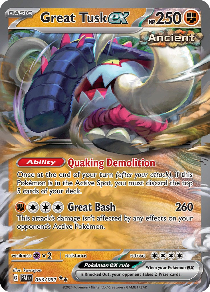 Great Tusk ex (053/091) [Scarlet & Violet: Paldean Fates] | Exor Games Summserside