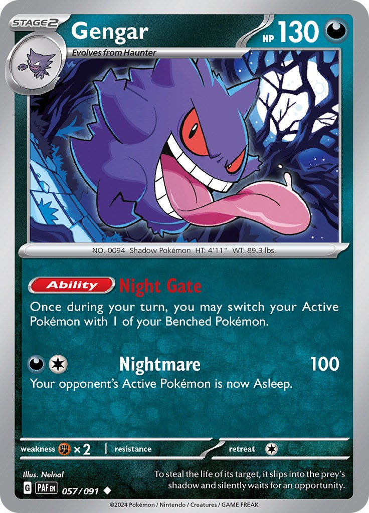 Gengar (057/091) [Scarlet & Violet: Paldean Fates] | Exor Games Summserside