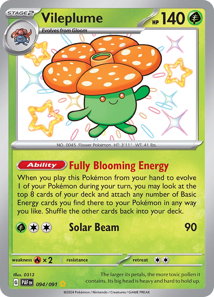 Vileplume (094/091) [Scarlet & Violet: Paldean Fates] | Exor Games Summserside