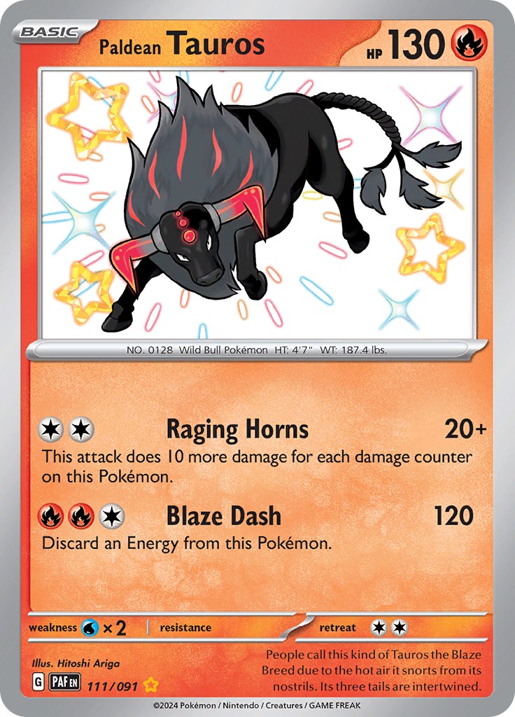 Paldean Tauros (111/091) [Scarlet & Violet: Paldean Fates] | Exor Games Summserside