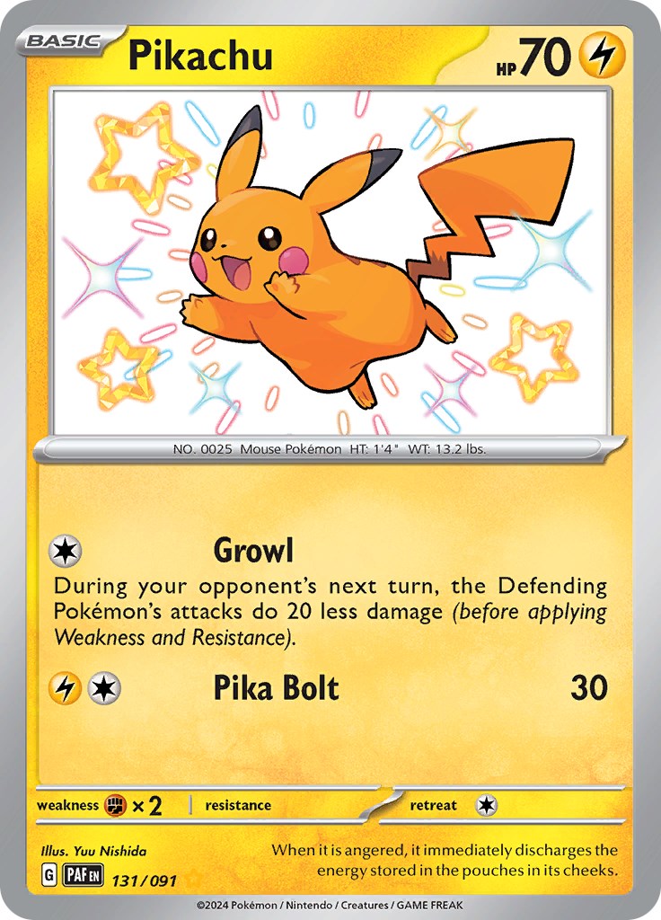 Pikachu (131/091) [Scarlet & Violet: Paldean Fates] | Exor Games Summserside