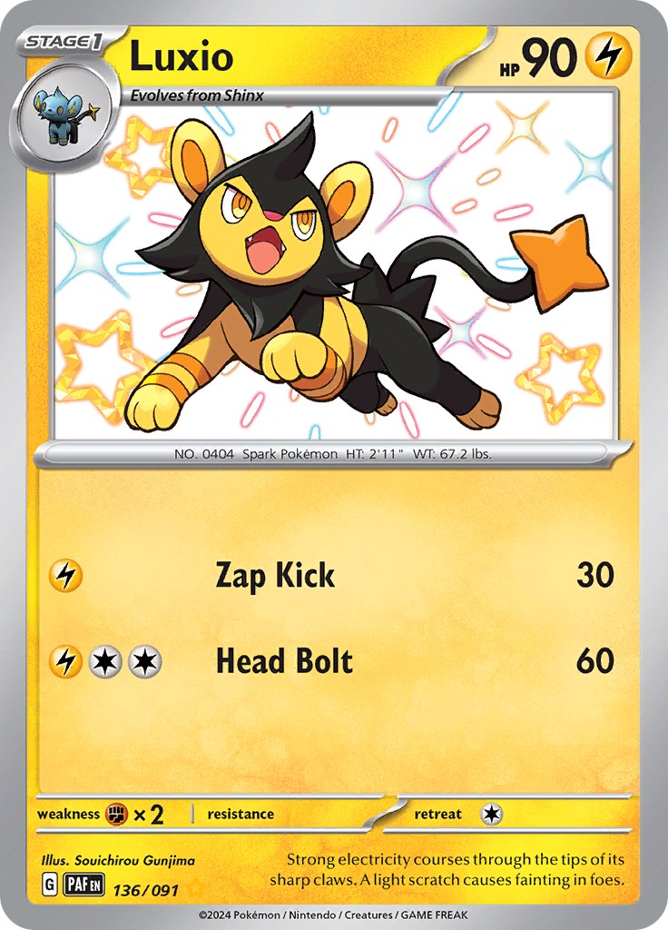 Luxio (136/091) [Scarlet & Violet: Paldean Fates] | Exor Games Summserside