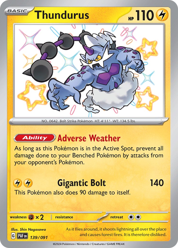 Thundurus (139/091) [Scarlet & Violet: Paldean Fates] | Exor Games Summserside