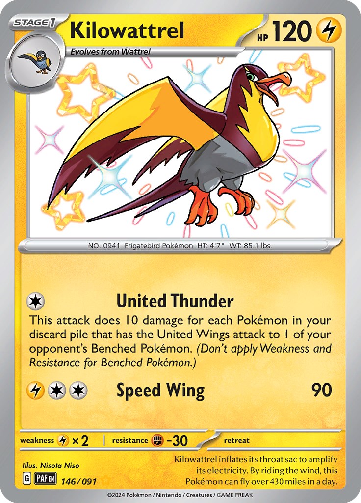 Kilowattrel (146/091) [Scarlet & Violet: Paldean Fates] | Exor Games Summserside